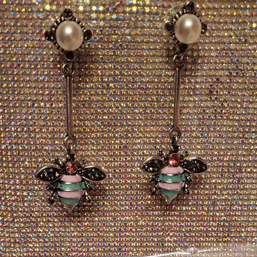 Striped Mini Bug Earrings